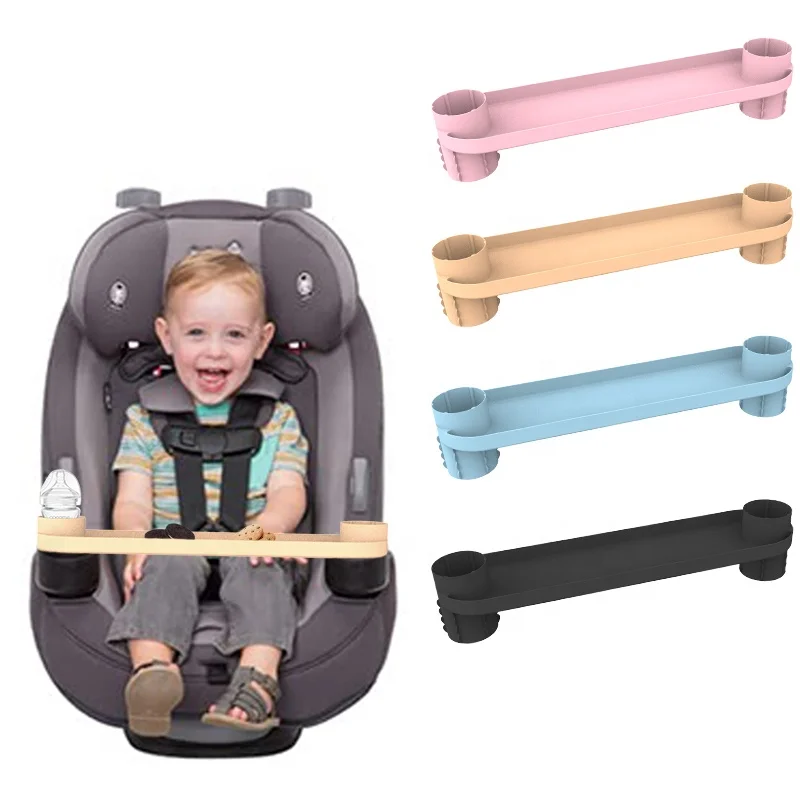 Silicone Travel Carseat for Kids Travel Road Trip Essentials Lap Tray Child Entertained Portable Foldable Car Seat Table Tray