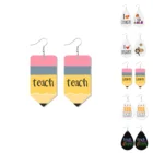 Earring Pencil Shape Drop Earring Teacher's Day Gift Course Earring