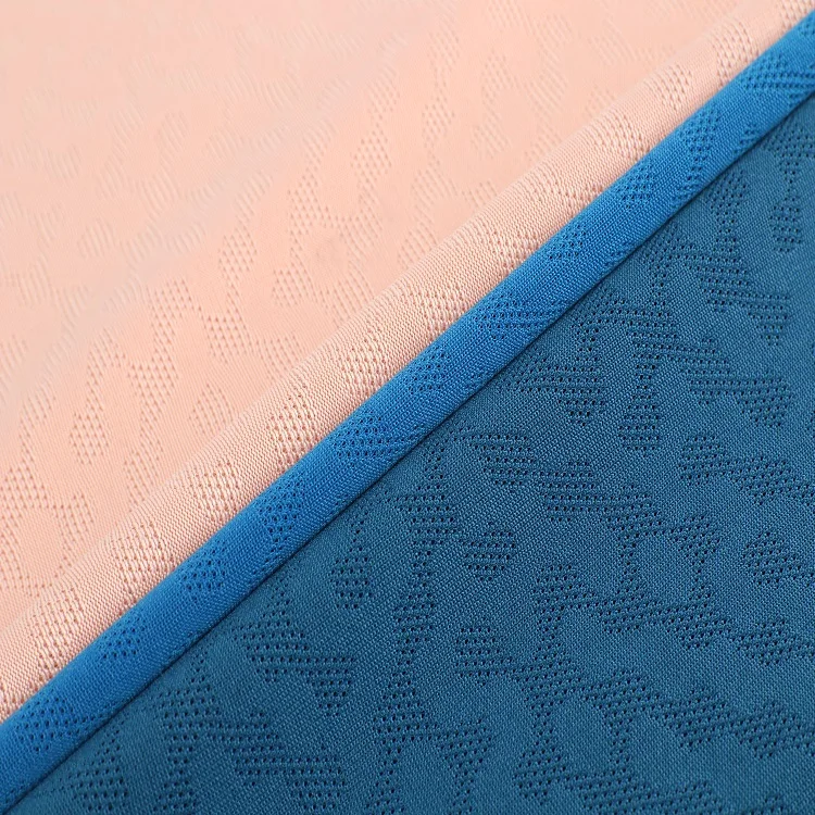 100% polyester jacquard mesh fabric dry fit jacquard mesh fabric for t-shirt for kni