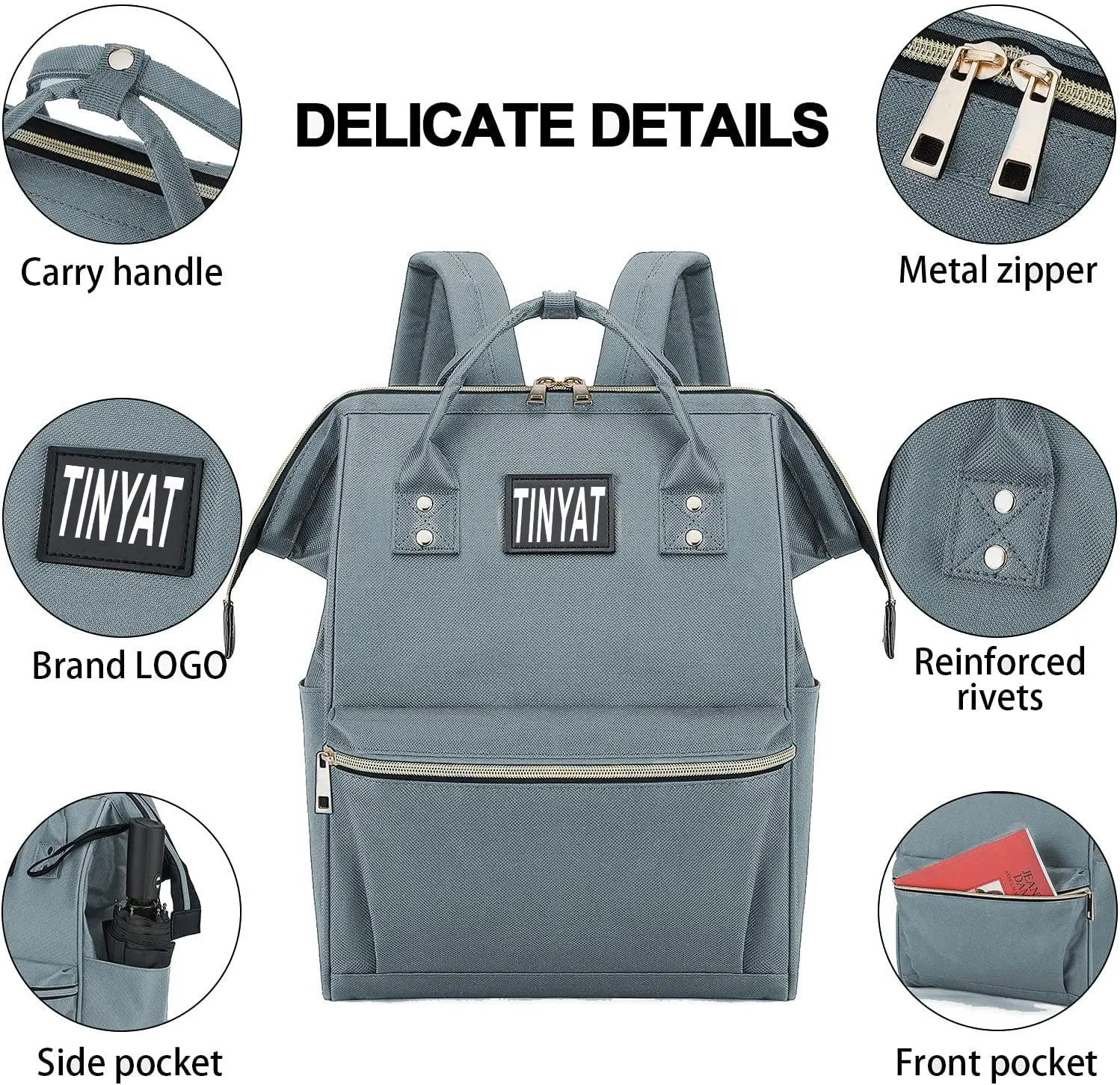 Unisex Casual Backpack Ladies Backpack Computer Bag Large Capacity College Style Travel Backpack manufacture