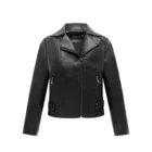 Women Leather Jacket For High Quality Multisize Black Women Faux Leather Jacket With Zipper For Autumn