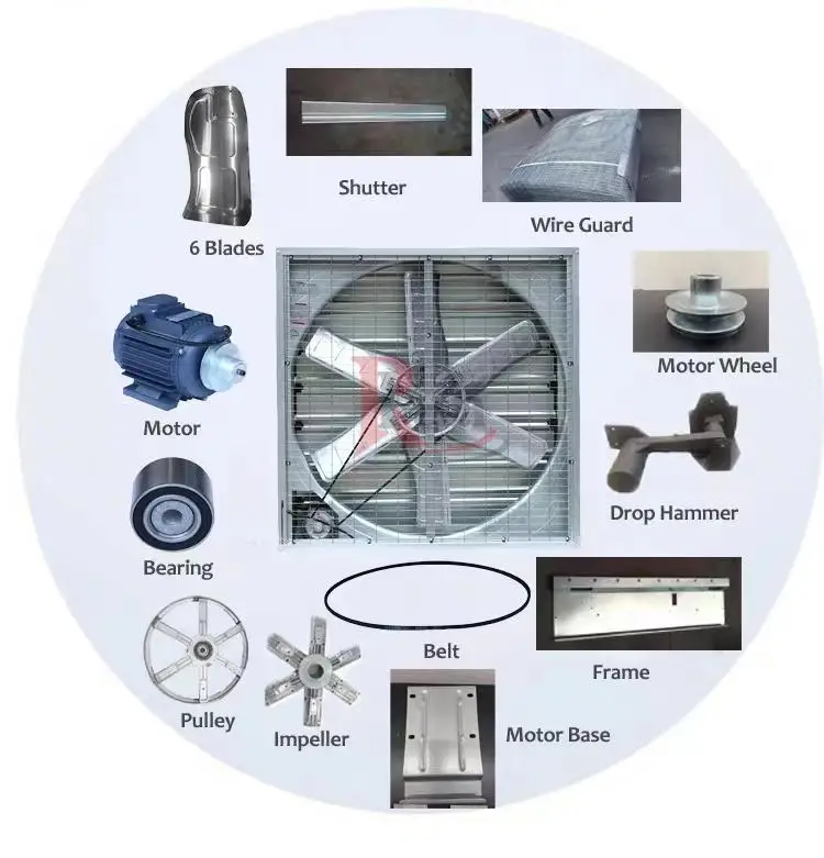 Poultry Farm Exhaust Fan, 380V, 50Hz - detail 12