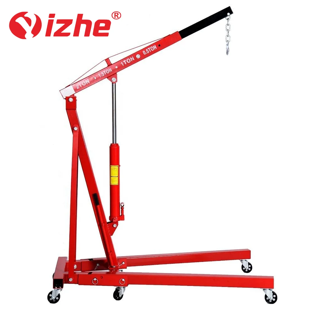 Xiaolong RED 2 Ton Tonne Hydraulic Folding Engine Crane Stand Hoist lift Jack 