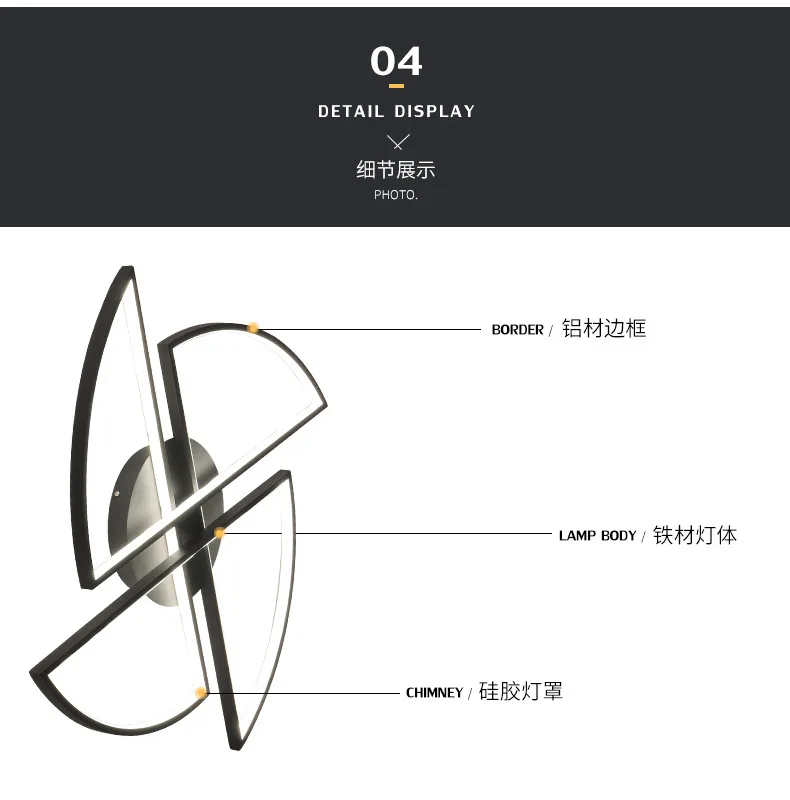 Nordic Simply Modern Surface Mounted Iron Acrylic Home Bedroom Living Room Ceiling Lamp