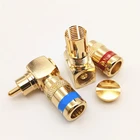 Audio Amplifier 90 Degree Type RCA Plug Audio Amplifier AV Audio Cable Connector Signal Lotus Plug