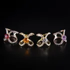 Ring Alloy Alloy Personalized Design Full Rhinestone Cross Ring Alloy Jewelry For Party