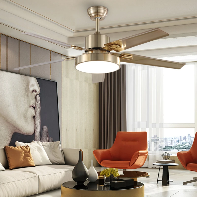 modern gold ceiling fan