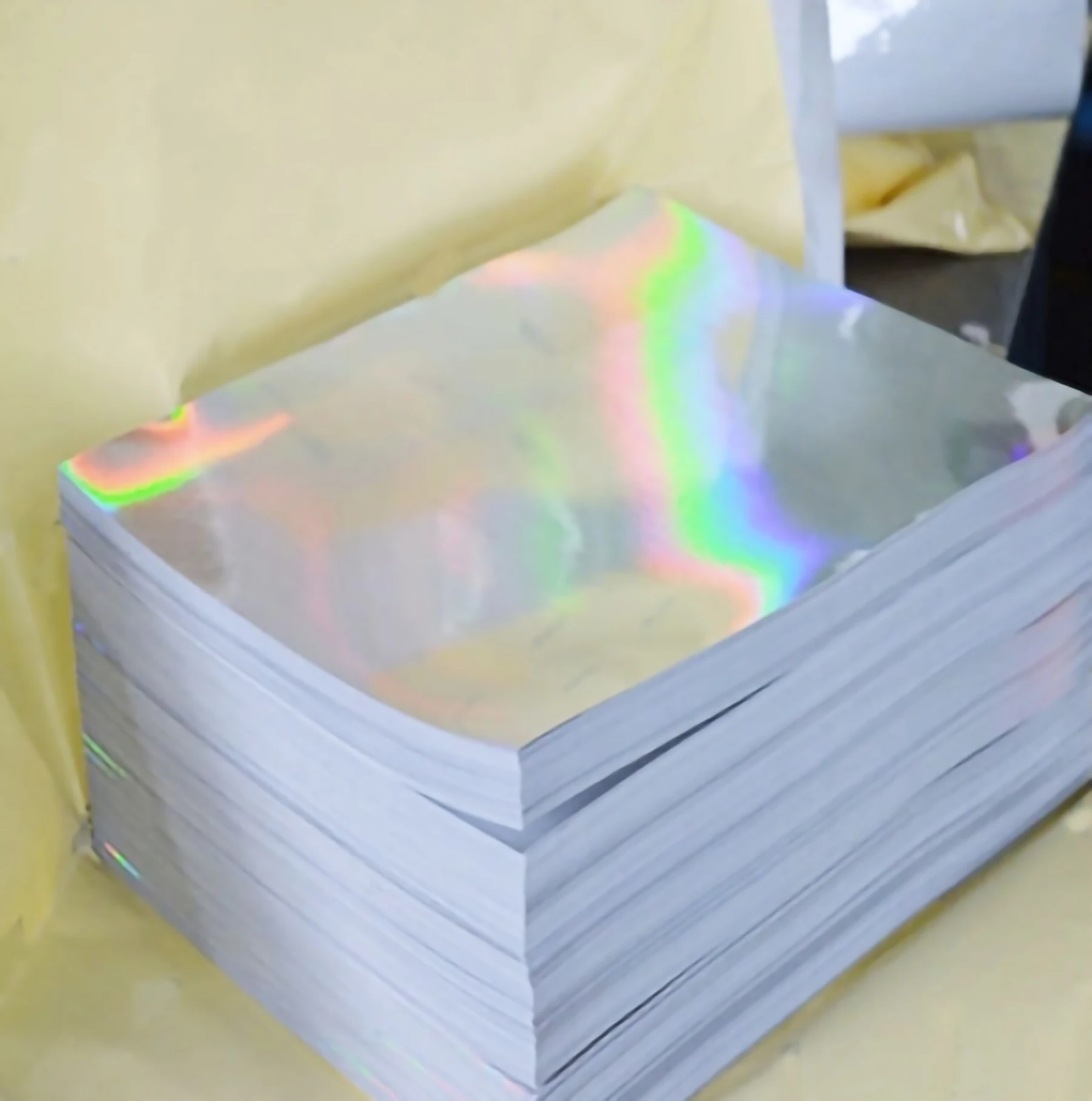 29.7 x 21 cm/ 8.25 x 11.7 Inches JiaUfmi 20 Sheets A4 Holographic Printable Vinyl Sticker Paper Rainbow Vinyl Sticker Paper Waterproof Sticker Paper for Inkjet and Printer