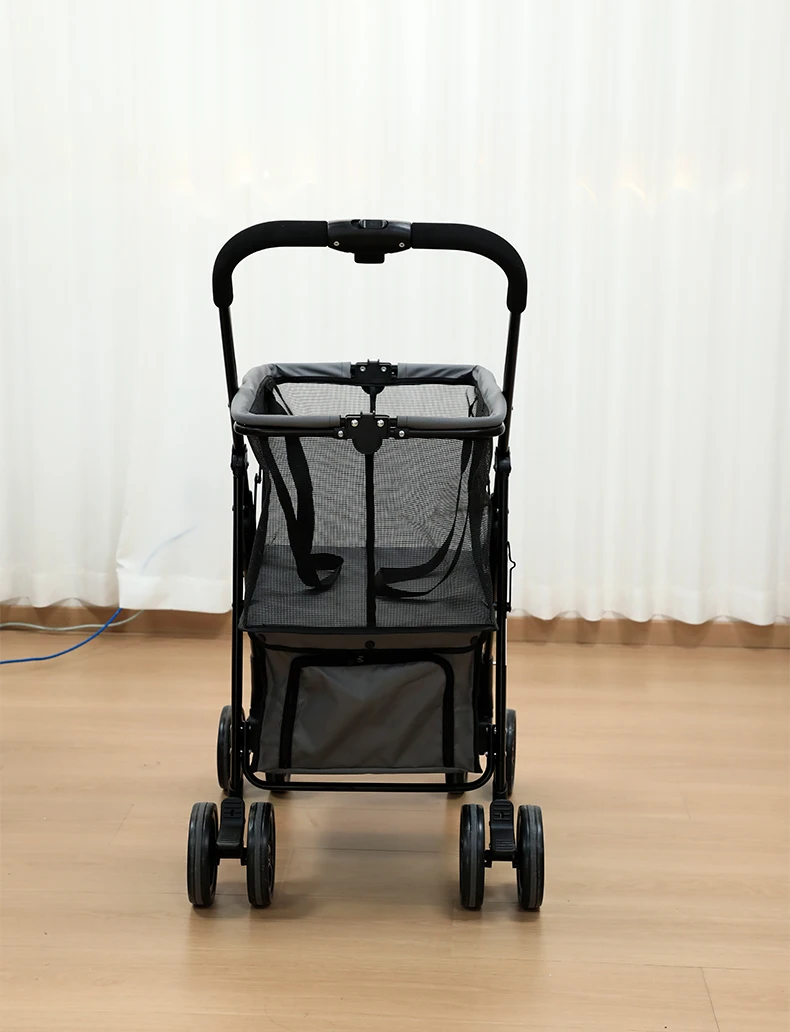 Wholesale Hot Sale Portable Outdoor Multifunctional Double Layer Pet Stroller Large Space for Multi Pet Families Pet Supplies manufacture