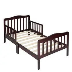 NOVA Kids Bedroom Furniture Wood Safety Guardrail Toddler Bed Frame For Boys And Girls