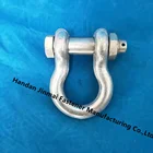 Forged D G210 Lifting Electro Galvanized Screw Pin US Dee Type Carbon Steel Drop Forged Marine Rigging Chain D Shackle