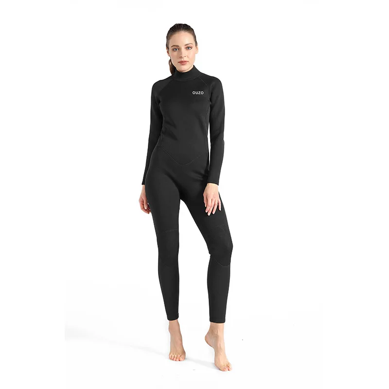 1.5mm Women Long Sleeve Jellyfish Swimming Suit Surfing Snorkeling One Piece Neoprene Wetsuit