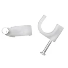 High Quality Custom Sizes Fixable Wire Flat Circle Plastic Wall Nail Cable Clip