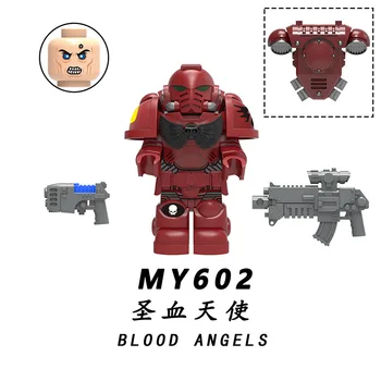 Space Marines Game Series Blood Angels Imperial Fists Dark Angels White Scars Mini Building Block Figure Plastic Toy My601