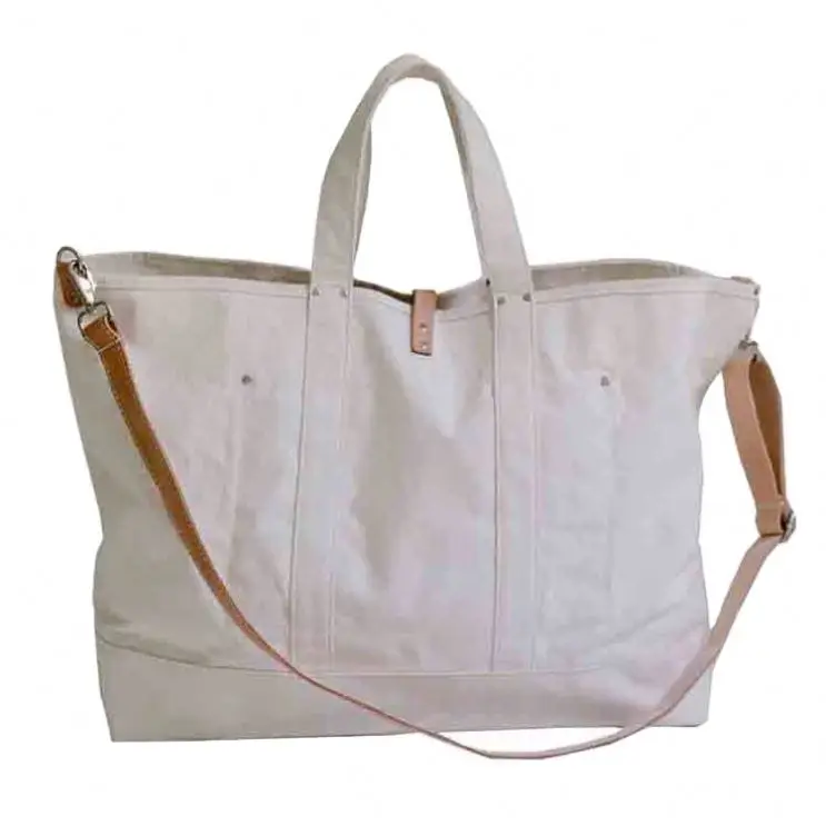 Large matisse canvas weekend shoulder bag travel canvas woman luxury white thick canvas bag