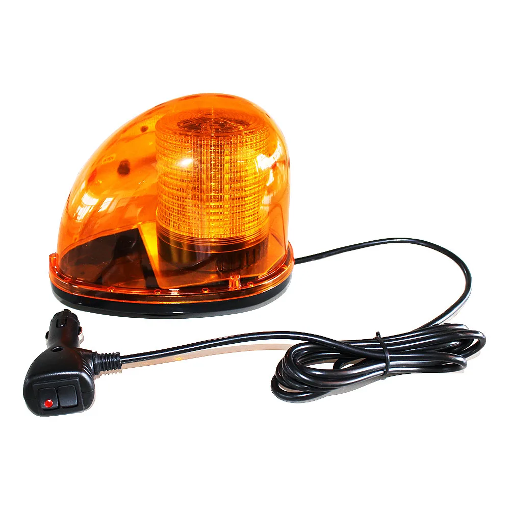 Construction Vehicles or Tow Trucks AT-HAIHAN Amber Emergency Hazard Warning Beacon Rotating Rooftop Strobe Light 20W 40LEDs Waterproof w/Magnetic Base and Screw Mount for Public Utility Vehicles 
