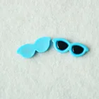 Resin Charms 200PCS/BAG Cartoon Colorful Mini Sunglasses Flatback Resin Charms Decor Accessories
