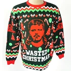 Knitting Patterns Hot Selling Christmas Knitting Patterns Ugly Santa Cotton Mens Knit Sweater