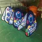 Shop Sinohigher Flag Shop Custom Logo Double Sided Print Display Stand Pop Up A Frame Triangle Banner For Event