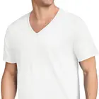 White Men Odm/oem Breathable Gym Clothing White Pure Cotton V Neck Men's Undershirts Sweatproof T Shirts