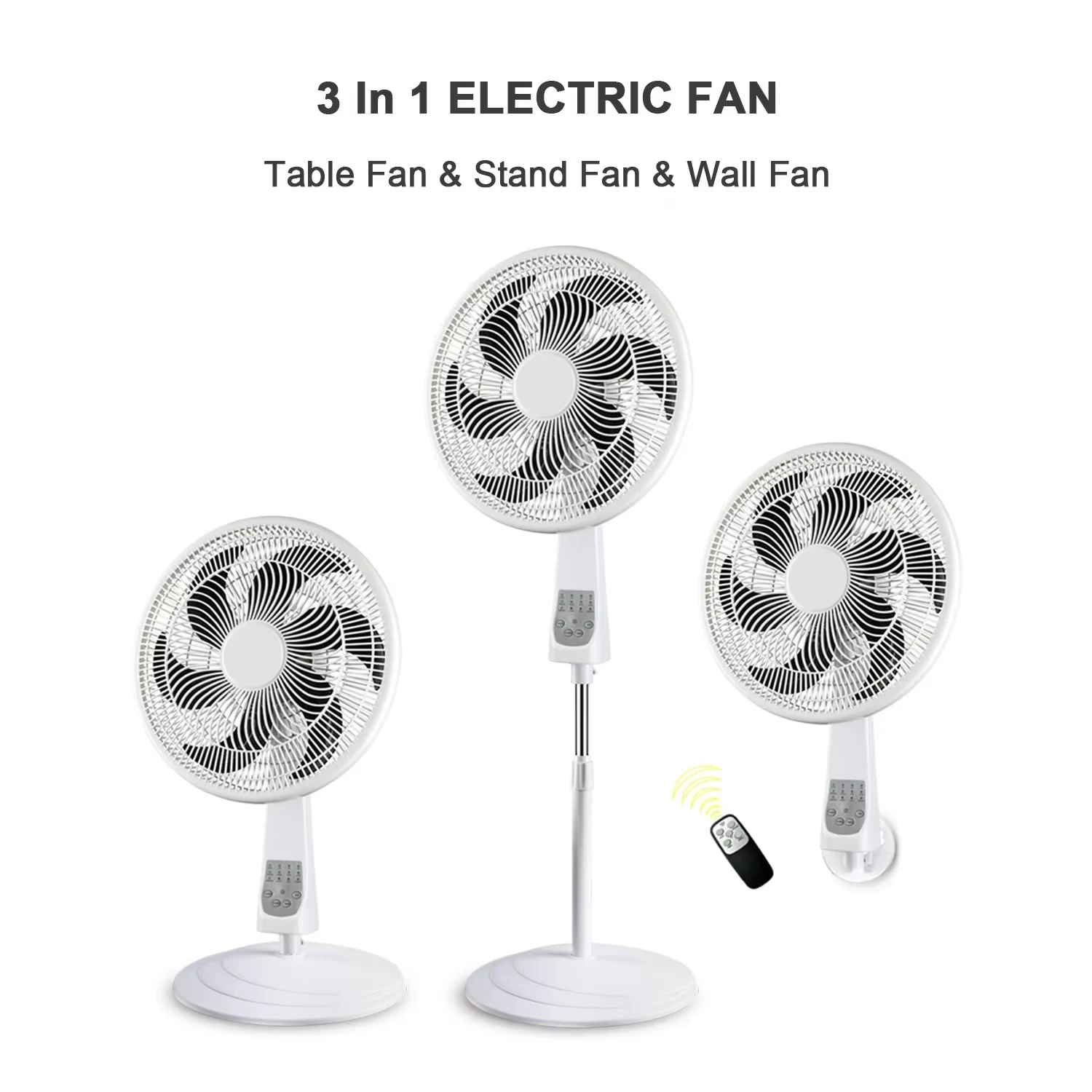 Table Fan, 18''Oscillating, Wall, 3-In-1, HJ-18CR3 - detail 18