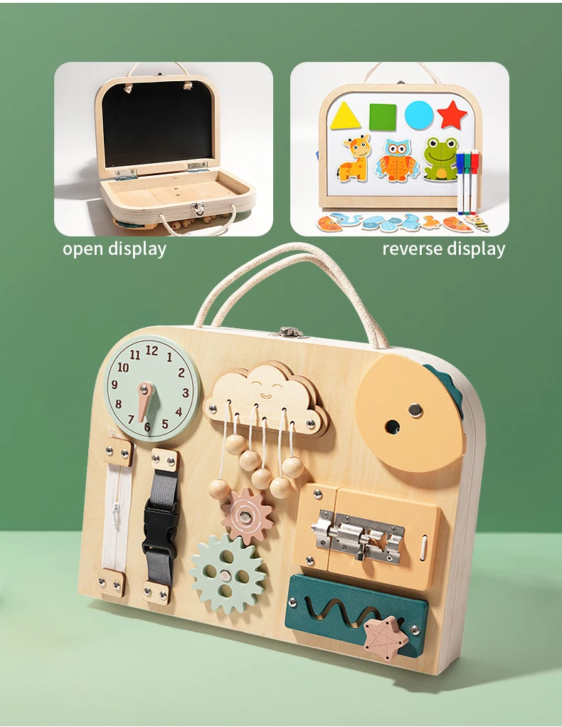 Nouveau tableau d'activités Montessori pour enfants, jouets sensoriels éducatifs, lumière LED éducative précoce, boîte occupée pour tout-petits, fournisseur de cadeaux