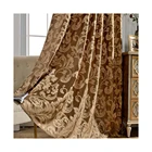 DK001 Factory Ready Stock Jacquard French Royal Baroque Rococo Acanthus Leaf Design Curtain Fabric With Sheer