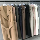 Vest Women New Design Spring Autumn Double Face Cashmere Sleeveless Coat Wholesale Cashmere Vest Women