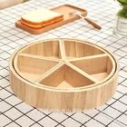 Fruit And Wood Round Natural Wooden Plate For Fruit And Nuts Wood Fruit Plate