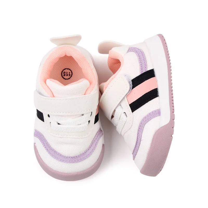 High Quality Soft Rubber Anti-slip Outsole Toddler Kids Prewalker Shoes Sneakers Casual Kids Shoes details