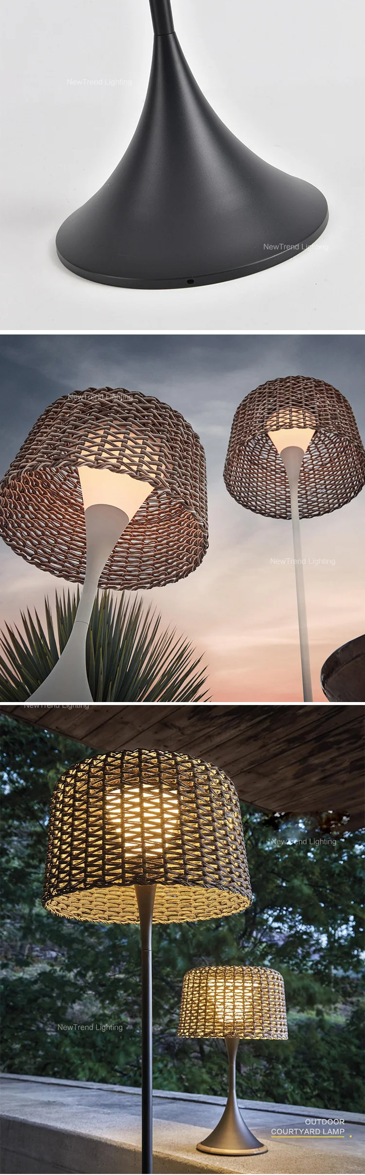 cpl 183 newly design outdoor indoor custom bedroom lighting weaving rattan led floor lamp -4