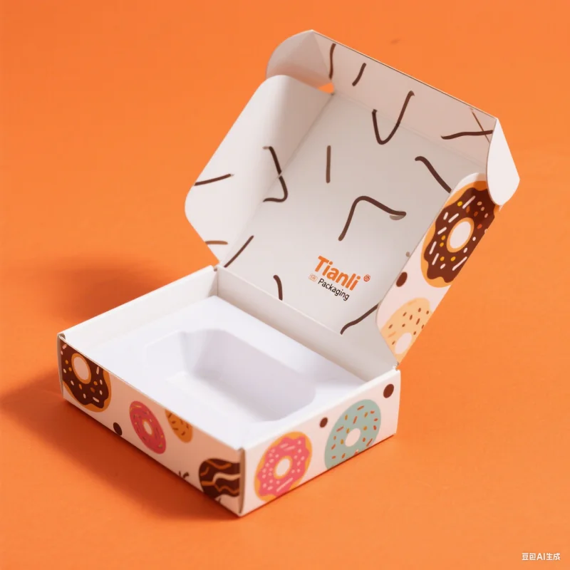 donut packaging box factory custom food paper packaging boxes for chocolate cake macaron pastries cookies biscuits takeaway box factory -3