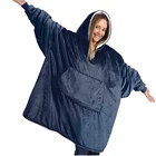 With Long Sleeves Hood Oversized Hoodie Blanket Fleece Adult Hoodies With Long Sleeves Hood Deep Pockets