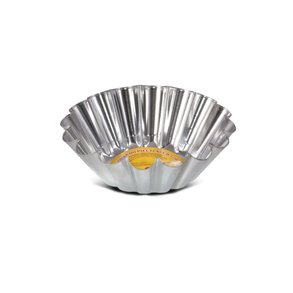 17cm Tin plated Fluted Brioche Mould Tinned Steel French Brioche Baking Mold Round Baking Moulds with Flat Bottom