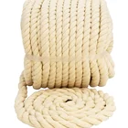 Cord 3mm 4mm 5mm 100% Natual Color Cotton RopeTwisted Macrame Cord Natural 8mm Cotton Rope