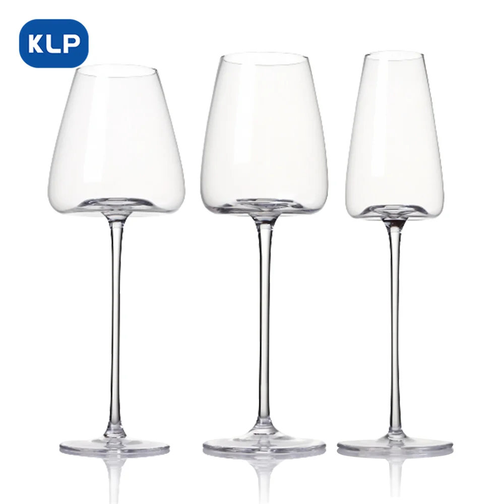 klp奢华透明升华定制长杆高品质独特形状现代风格红酒杯