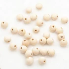 Beads Hot Sale Eco-friendly Organic Baby Pacifier Dummy Chain DIY Jewelry 10mm Natural Maple Wooden Beads