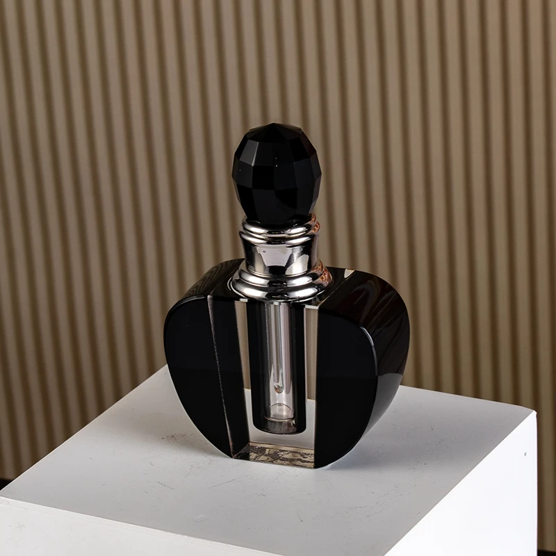 product new design black apple shaped 3ml perfume bottle fashion elegant customizable crystal perfume bottle-11