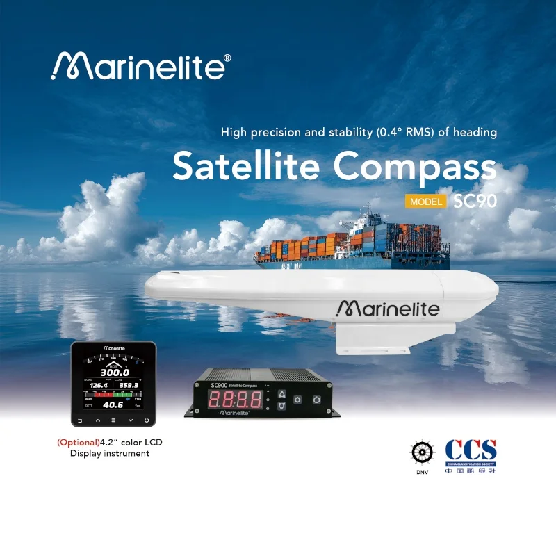 DNV Type Approved SC90 Satellite Compass Marine Electronic Compass for Boat Use Essential Marine Supply