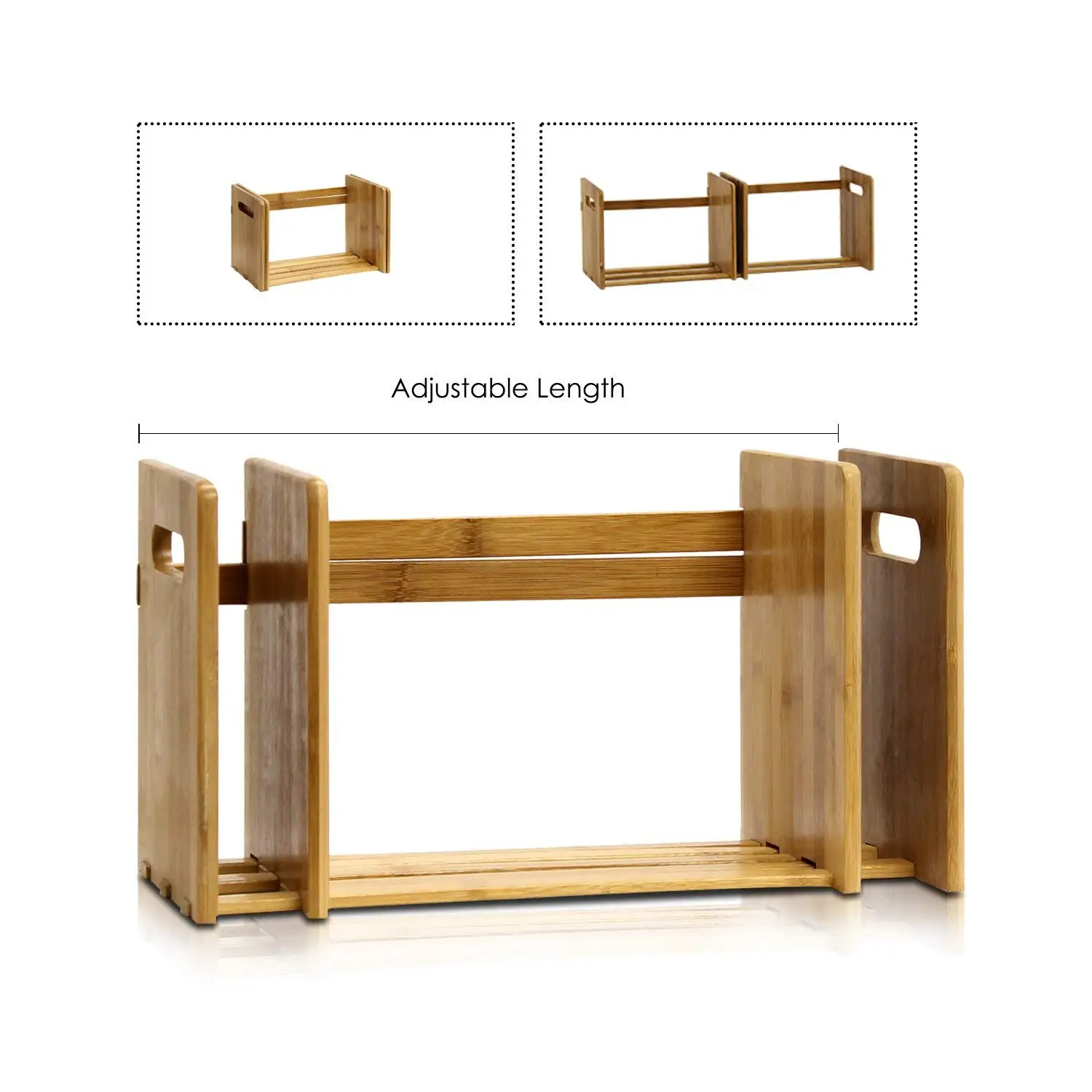 product modern design bamboo desk storage organizer bookshelf display rack for home office living room-1