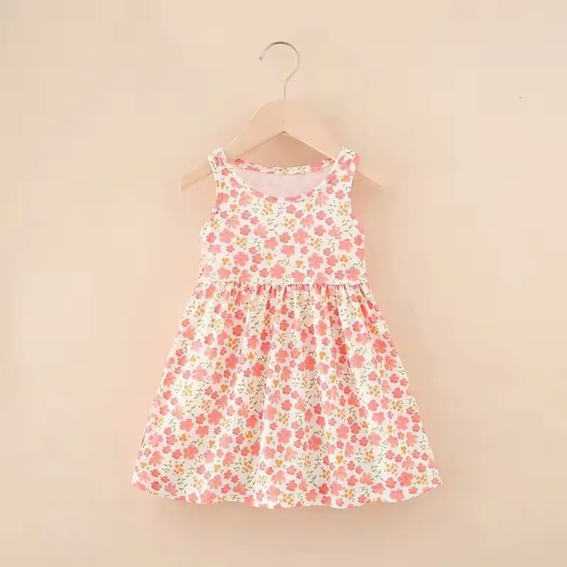 Girls Floral Dress Sleeveless Casual Sundress for Girl 5-12 Years