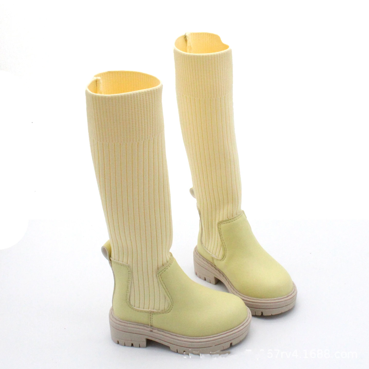 2022 Autumn toddler girls fashion long boots knitted boots elastic socks high boots kids over the knee baby girl shoes