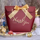 Bags Wedding Gift Bag In Stock High Quality Fashion Design Custom Paper Bags Wedding Gift Bag With Ribbon