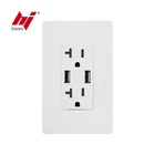 Charger Usb Outlet Charger UL ETL Approved Duall USB Charger With 20A Duplex Tamper Resistant Outlet 120VAC 60HZ