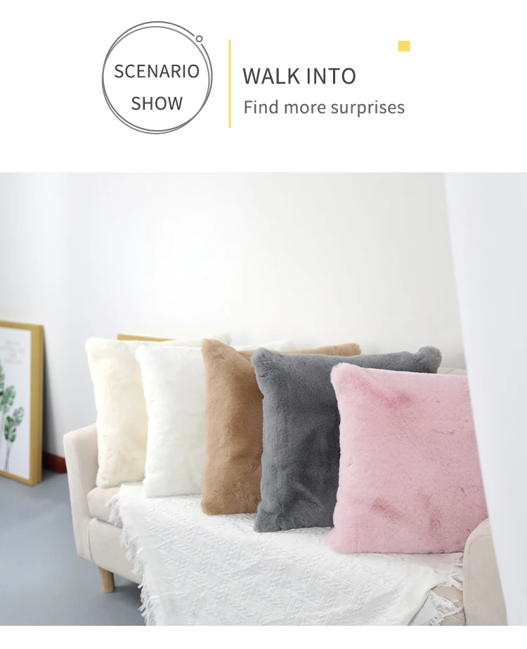 Wholesale Throw Pillow Modern Fur Throw Pillow Covers White Faux Rabbit Fur Throw Pillows Hdbec81d3632842c9a2f710acc764aef1p