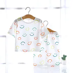 Factory direct sales 100% cotton baby boy clothes 2pcs sets summer baby girls toddler clothing suits
