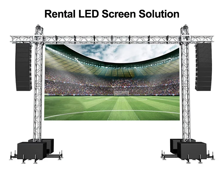 IP43 Rated Waterproof High Brightness Full Color P3.91 LED Display Screen for Outdoor Rental Events