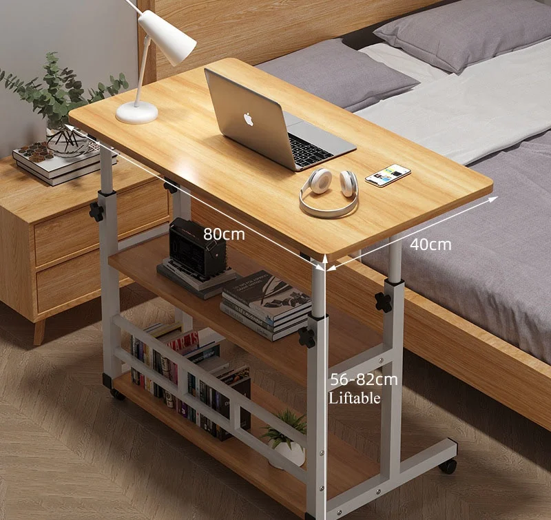 Bedside table portable simple rental desk home student desk simple dormitory lazy lift computer desk three layer storage