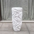 Vase Economical Custom Design White Wave Design Fiberglass Plant Pot Luxury Flower Decorative Vase