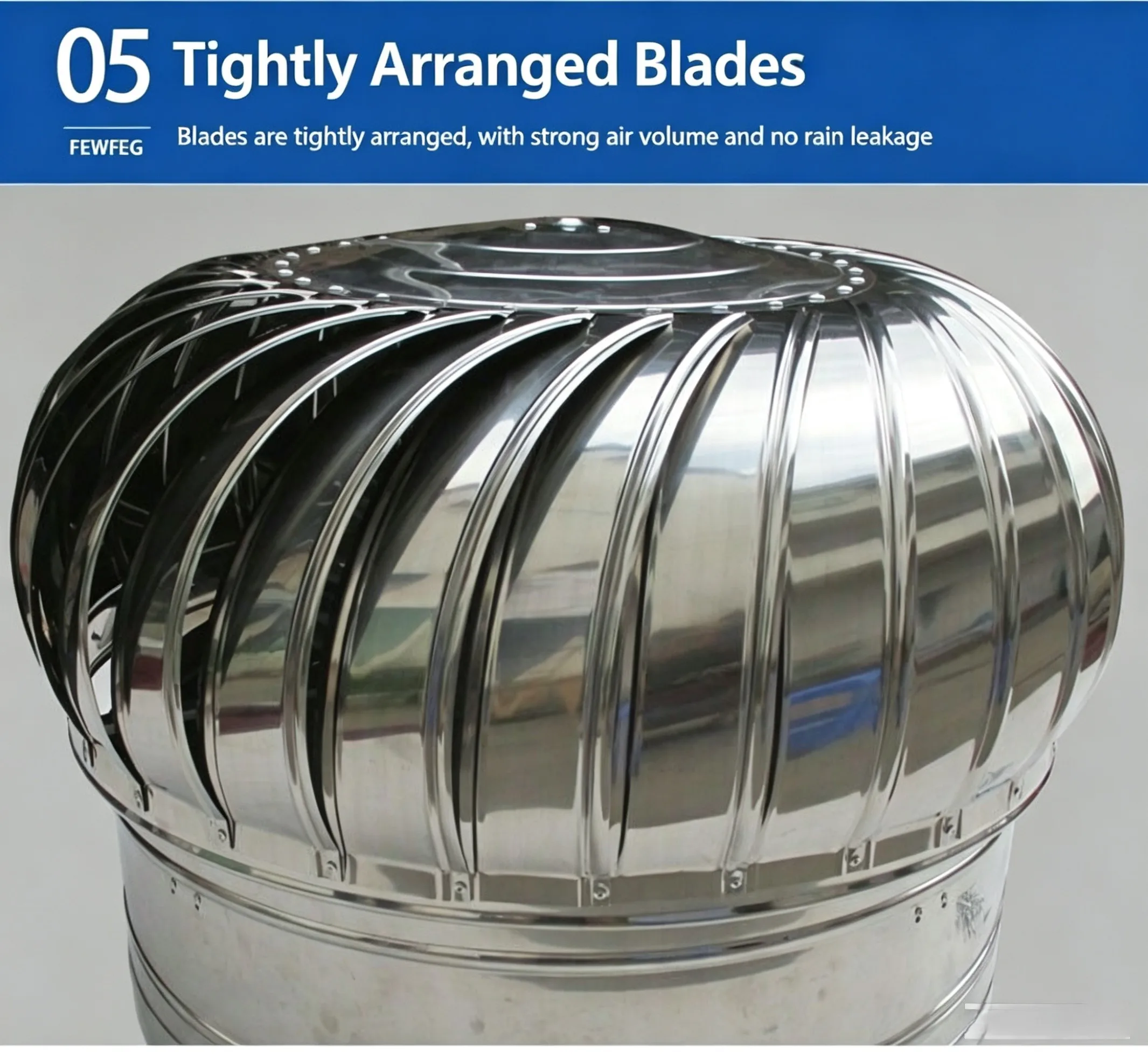 Turbo Adjustable Air Extractor, 500mm, Roof - detail 22